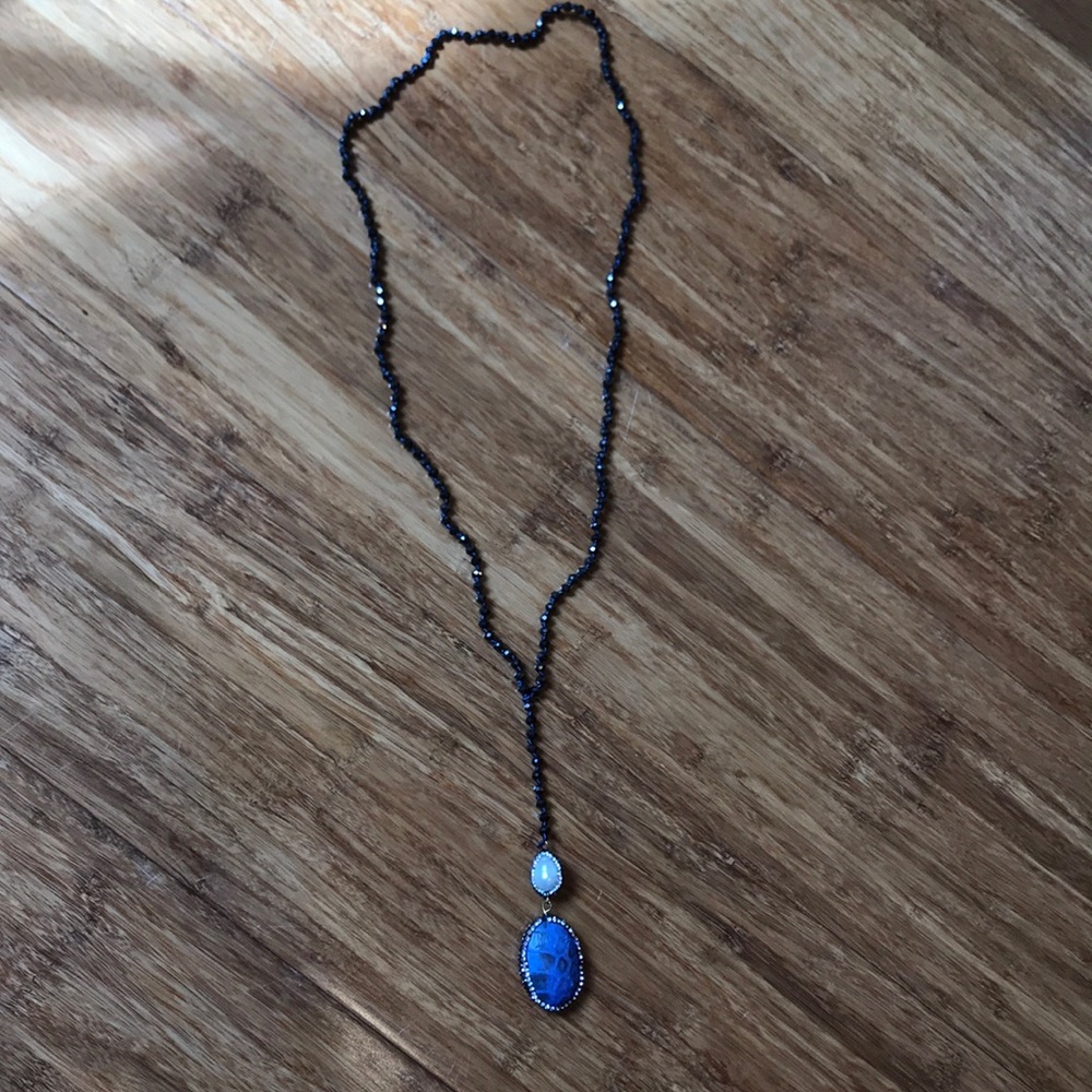Beaded lariat necklace